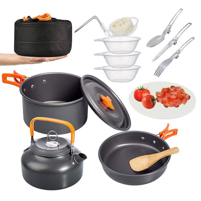 portable complete cookware set for easy storage and travel portable complete cookware set for easy storage and travel