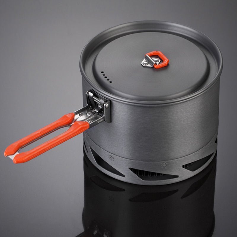 outdoor camping cookware set with utensils and heat collecting pot outdoor camping cookware set with utensils and heat collecting pot