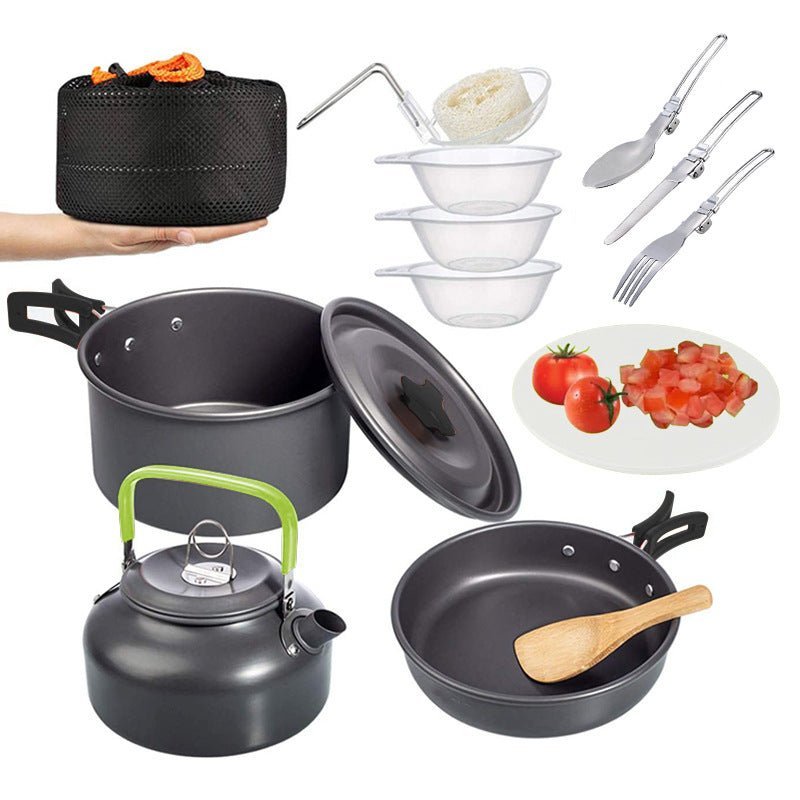 portable complete cookware set for easy storage and travel portable complete cookware set for easy storage and travel