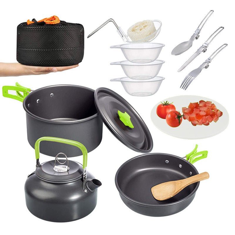 portable complete cookware set for easy storage and travel portable complete cookware set for easy storage and travel